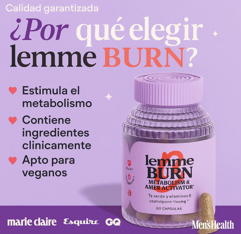 🔥 Lemme Burn® – 60 Cápsulas | Activa tu metabolismo desde adentro con Lemme Burn (PRODUCTO ORIGINAL)