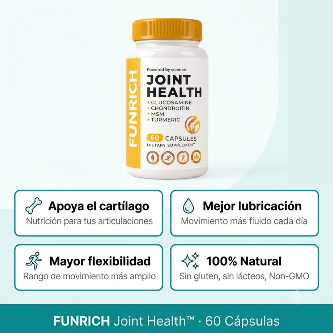 FUNRICH Joint Health™ | Muévete sin Rigidez Cada Día — 60 Cápsulas