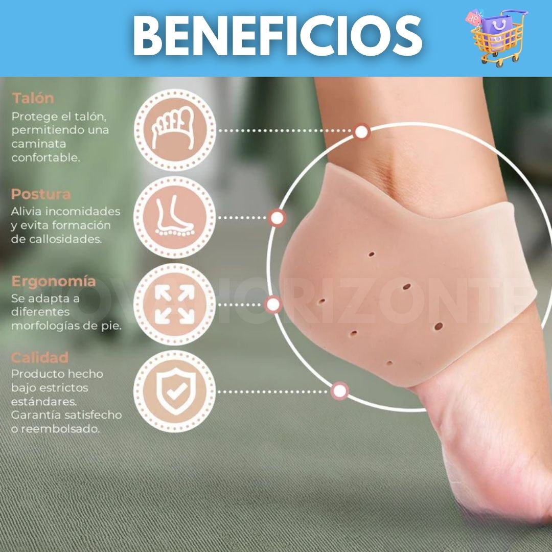 ProtecTalón® | Alivia el dolor, protege tus pies y camina con total comodidad (¡Incluye un par de protectores!) ✨