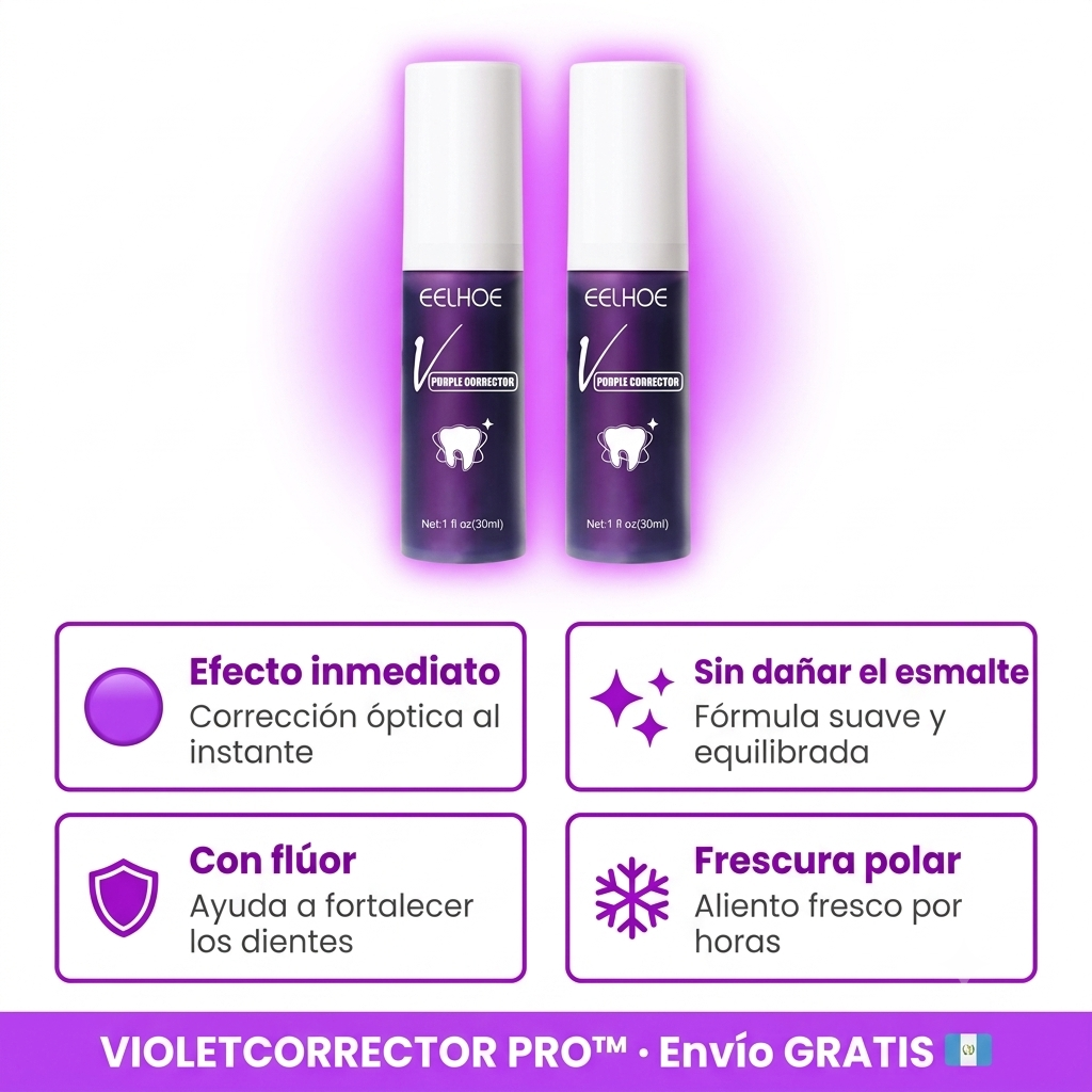 VIOLETCORRECTOR PRO™ | Corrige el amarillo al instante, blanquea con cada cepillada